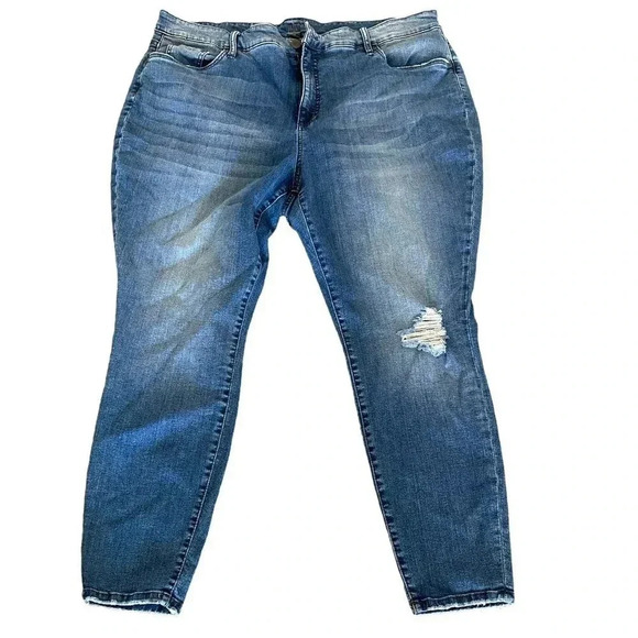 Kut from the Kloth Women Blue High Rise Fab Ankle Skinny Denim Jean Size 22W - Picture 1 of 6